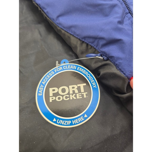 Port Authority Puffer Vest Men's Size XL Blue Insulated Sleeveless Jacket - Picture 4 of 7